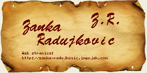 Žanka Radujković vizit kartica